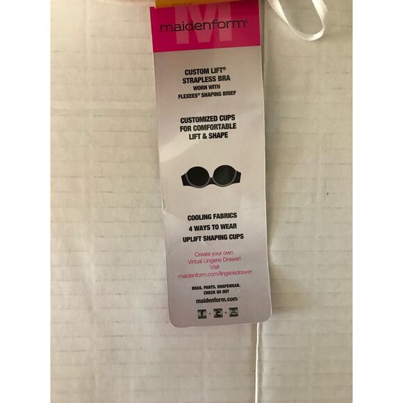 NWT Maiden Form White Custom  Lift 36A Customized Strapless Bra‎ - Picture 8 of 12